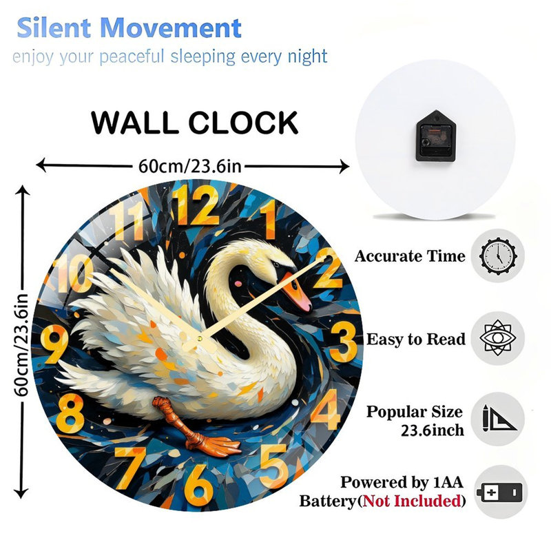 Horloge murale Swan