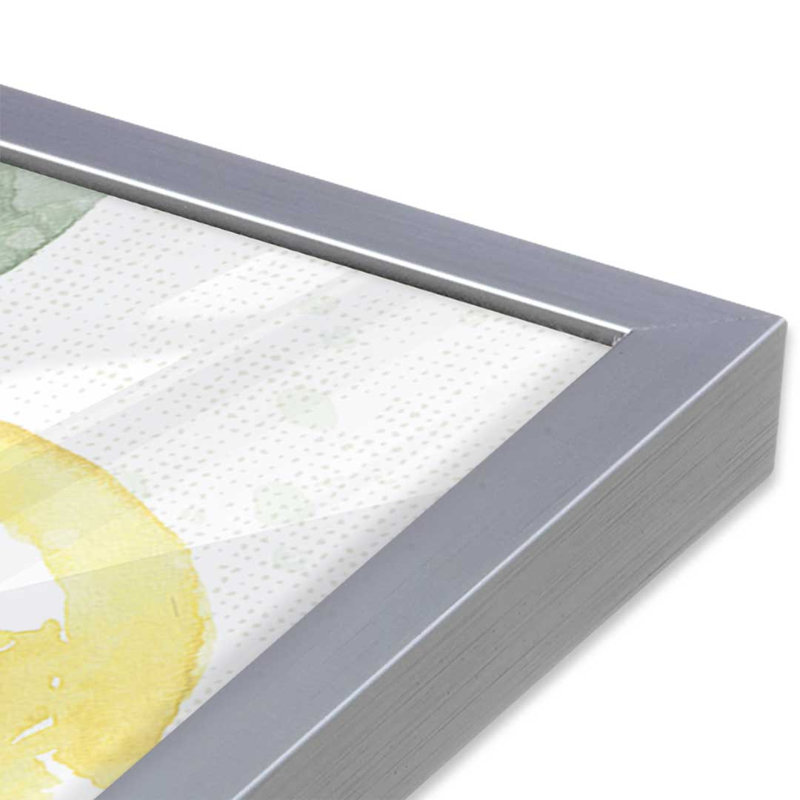 Ensemble de 2 impressions Lemon Grove Glow, 30 po x 30 po, Impression encadrée, Chrome poli