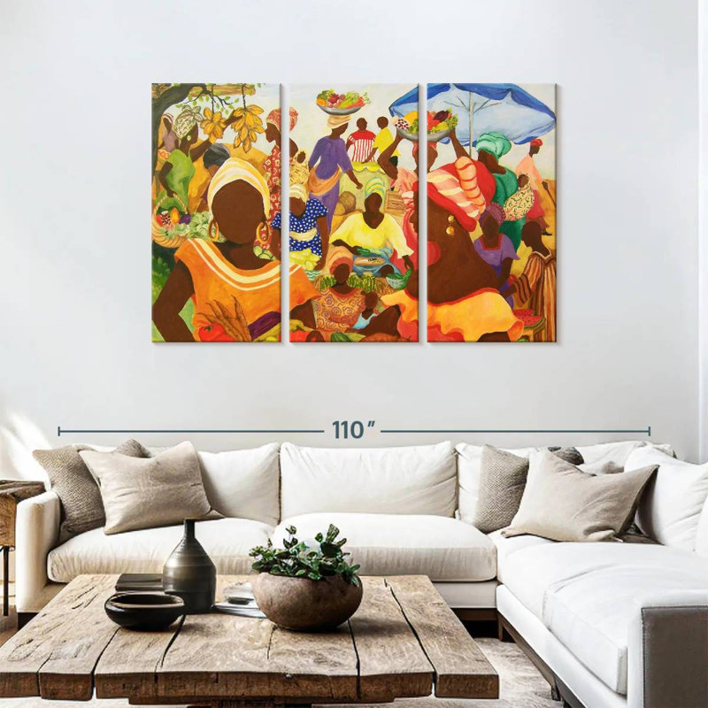 Leisha Off To Market, 48" H x 74" W
