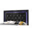 Queen Size Led Panel Bed With Upholstered Headboard And Faux Diamonds Modern Support Legs In Black