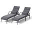 Chaise longue d'extérieur en acier thermolaqué avec coussins-324208315