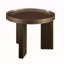 Table de bout en chêne foncé ultrabrillant et chêne fumé