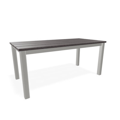 Table basse d'extérieur en polymère rustique 21 po x 42 po