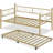 Twin Size Daybed Frame, Metal Daybed with Floral Headboard, Steel Slats Supports, Space-Saving Multifunctional for Living Room-470402918-470402913
