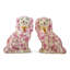 Staffordshire Style Dog Figurines – Pink Florets Small (Set of 2)