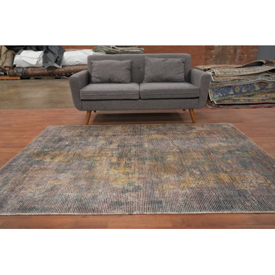 Tapis abstrait moderne Earthy Tones 5 x 8 pour maisons élégantes