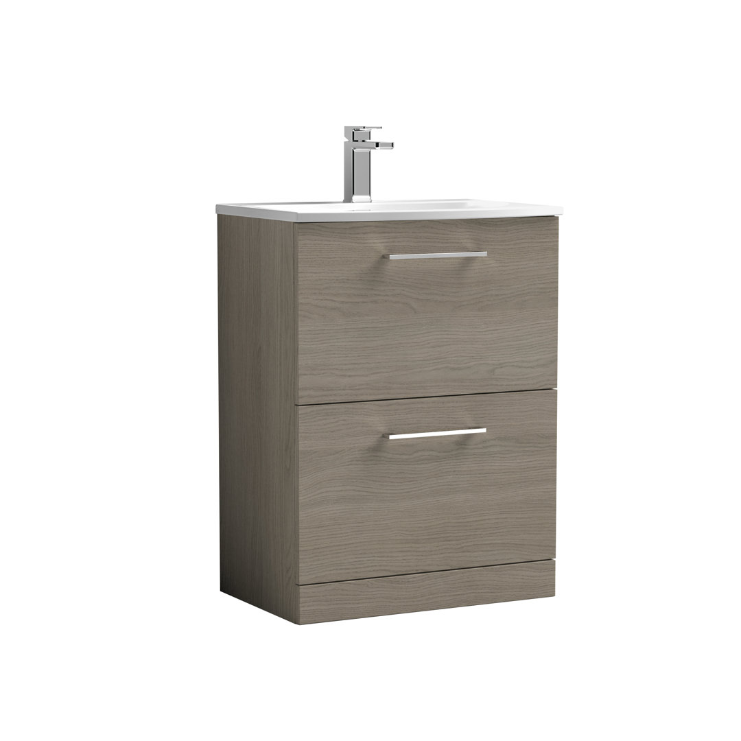 Arno 610mm Single Bathroom Vanity with Integrated Vitreous China Basin