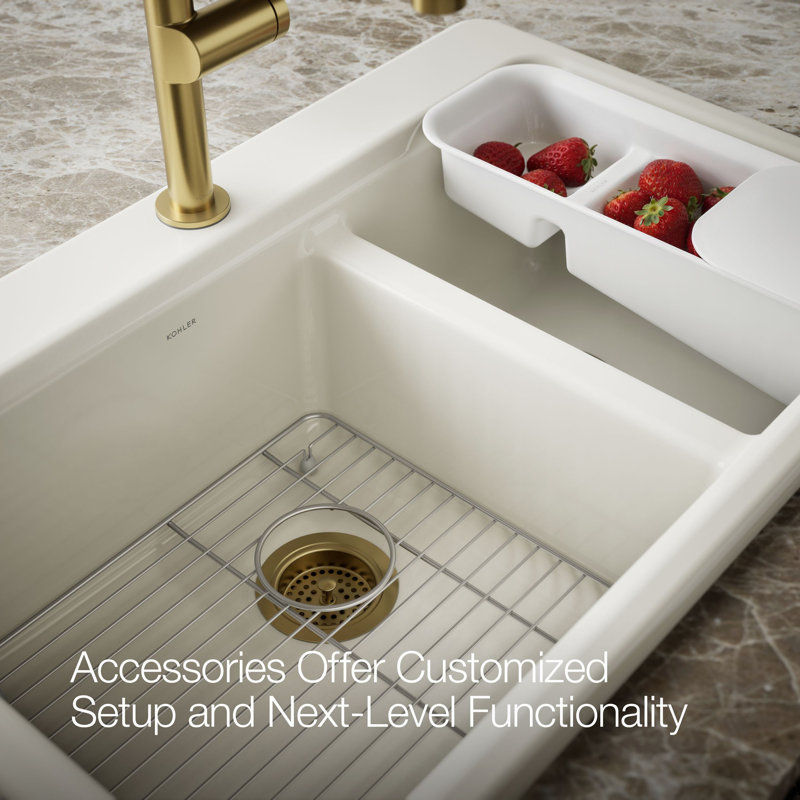 Riverby Top-Mount Large/Medium Double-Bowl Kitchen Sink with Accessories and Single Faucet Hole