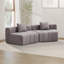 Canapé modulaire courbé en chenille avec 2 coussins - Conception semi-circulaire modulaire pour le salon, la chambre à coucher, le bureau ou le salon-1449336610