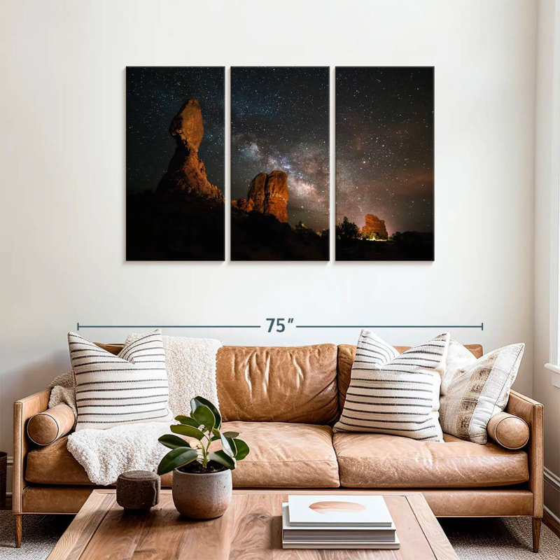 Oberle Milky Way Over Balanced Rock, 36" H x 57" W