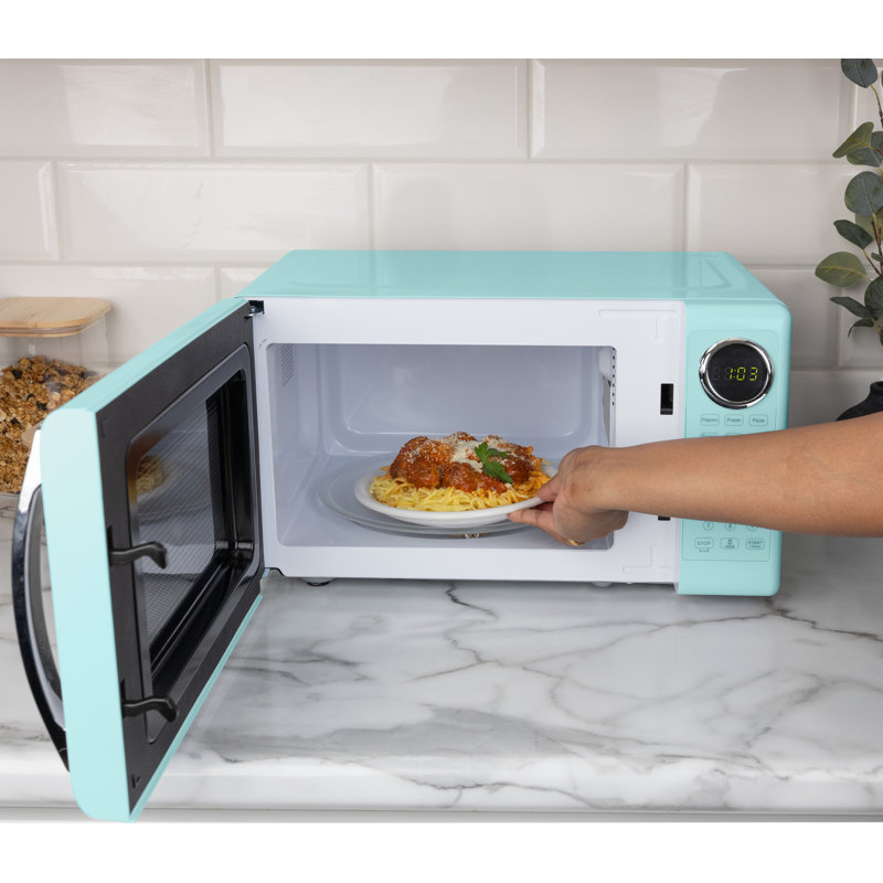 Retro 0.7 Cu Ft Microwave - Aqua, Teal