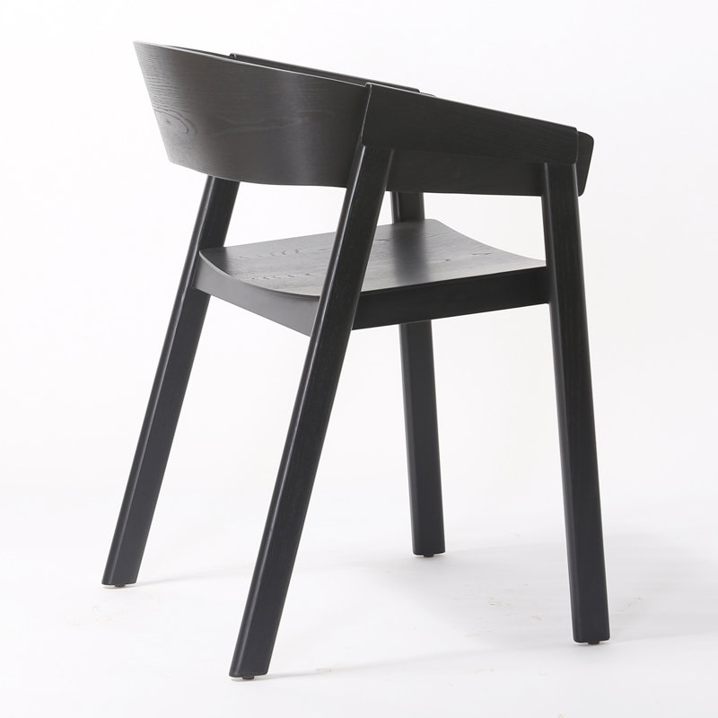 Fauteuil à dossier en lattes Duxbury, Noir