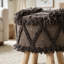 Repose-pieds en laine et coton Boho