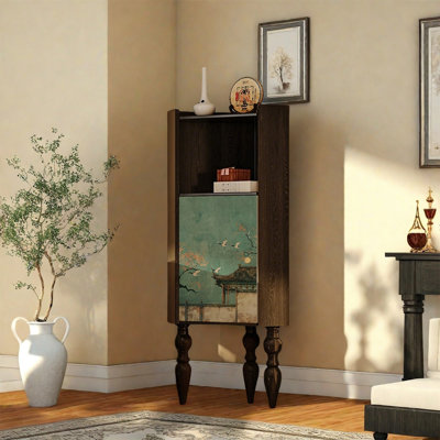 Pine Storage Cabinet with Wide Top