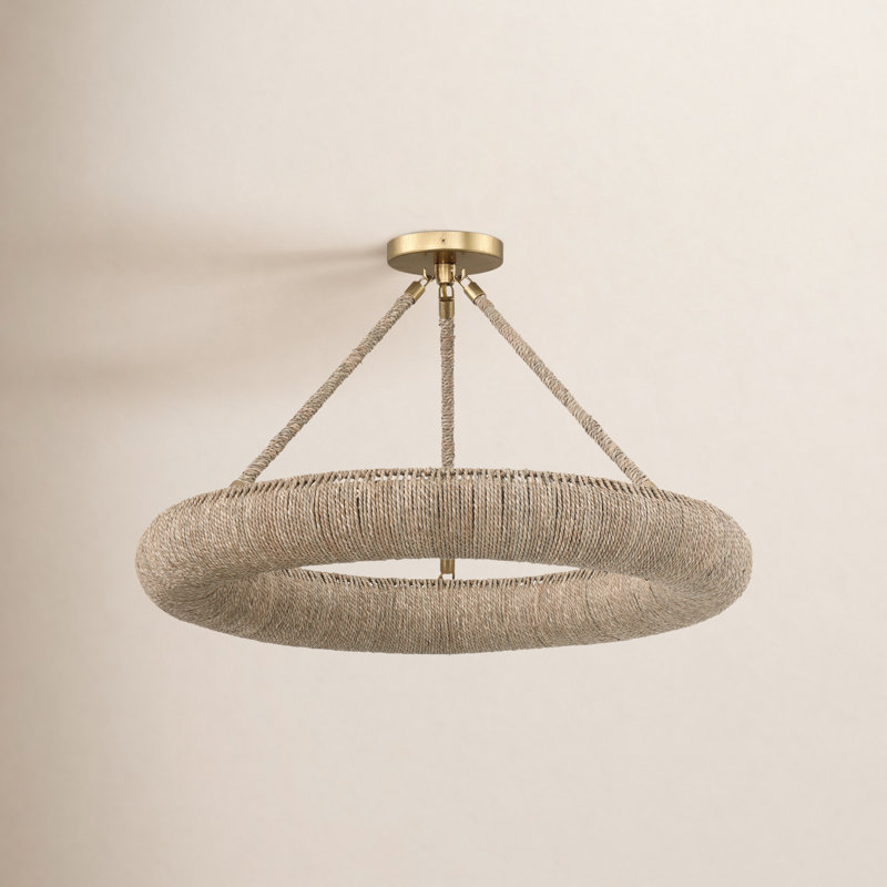 6 - Light Dimmable Wagon Wheel Chandelier