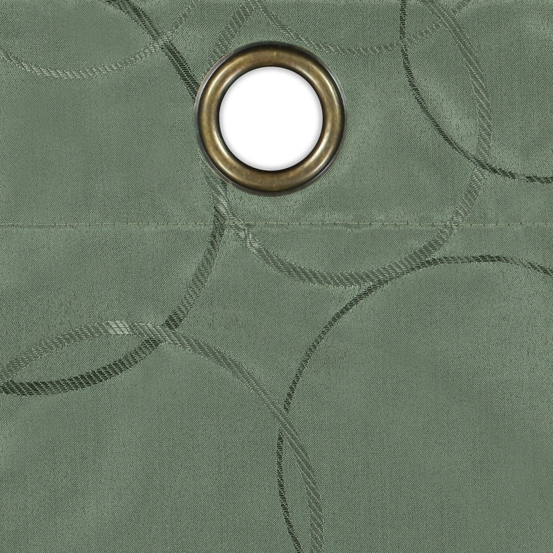 Sage Green Blackout Grommet Top Polyester Drapes