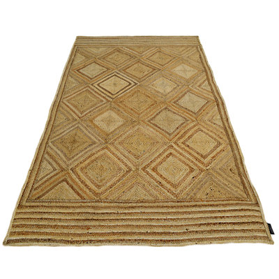 Rectangle 160 cm x 230 cm Geometric Hand Woven Kilim Area Rug