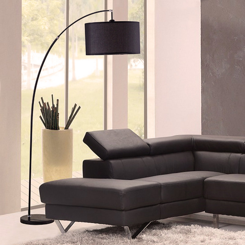 Lampe sur pied en métal 86 po "Allegro", Noir, noir, noir, noir, Noir, noir, noir, noir