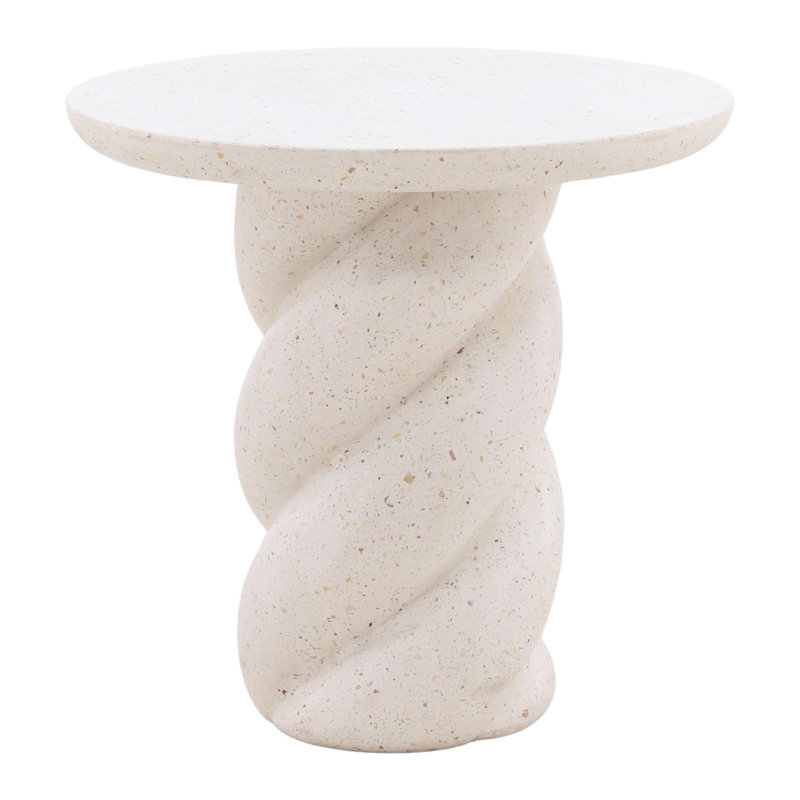 Table d'appoint d'extérieur ronde 19,7 po Lenny