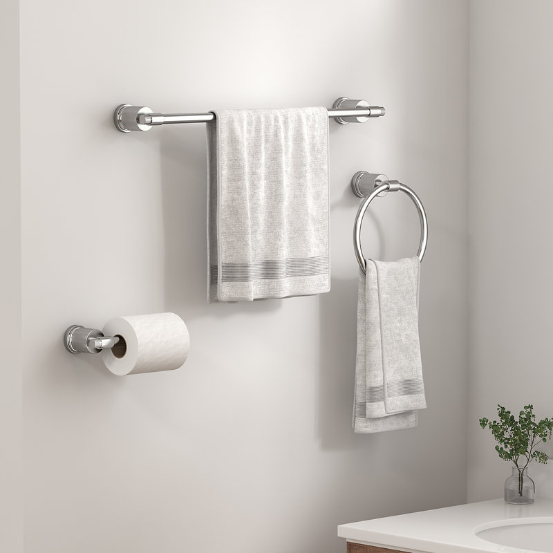 3 - Piece Bathroom Hardware Set, Chrome