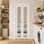 Porte pliante double 30 "x 80" en miroir avec trousse de quincaillerie d'installation Idée pour placard, garde-manger, salle de bain, buanderie, salon