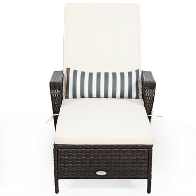 Coussin inclinable Costway Pe Rattan