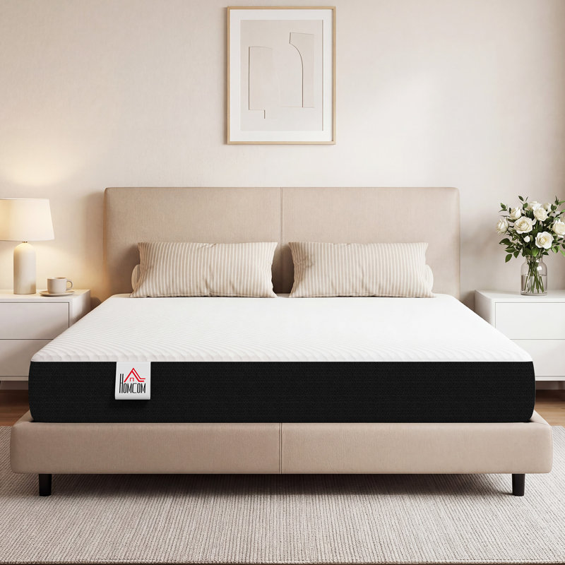 Grand matelas, matelas en mousse à mémoire de forme de 8 pouces dans une boîte, ferme moyenne, 8", Grand lit