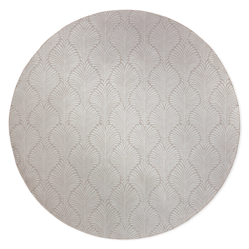 Elegant Palms Non-Slip Outdoor Rug, Round 5'