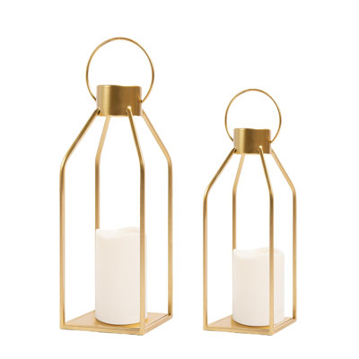 Modern Farmhouse Lantern Decor- Black Metal Candle Lanterns For Christmas- Lanterns Decorative W/Timer Flickering Candles For Living Room,Home,Indoor, Outdoor,Table,Fireplace Mantle Décor