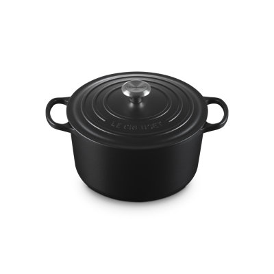 Le Creuset Signature Enameled Cast Iron Deep Round Dutch Oven 6.5 Qt., Licorice