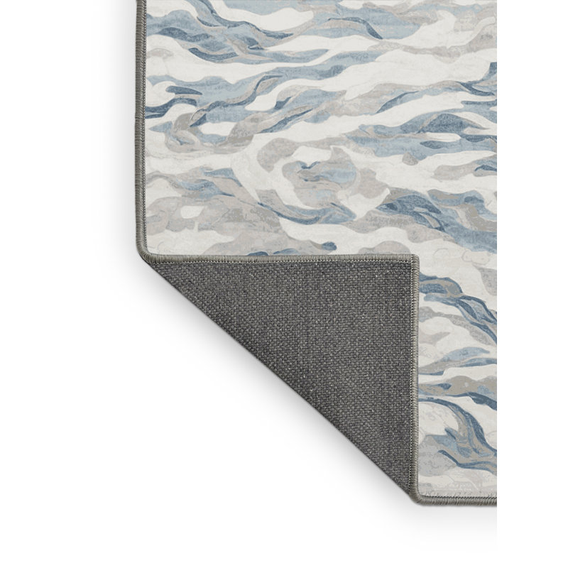 Tapis gris soyeux et moelleux, Rectangle 6 pi x 9 pi