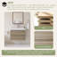 Meuble-lavabo mural simple avec plateau en résine intégré blanc-2042215612-2042215611