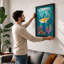 Golden Shark Swimming Coastal - Print-654746076-654746077