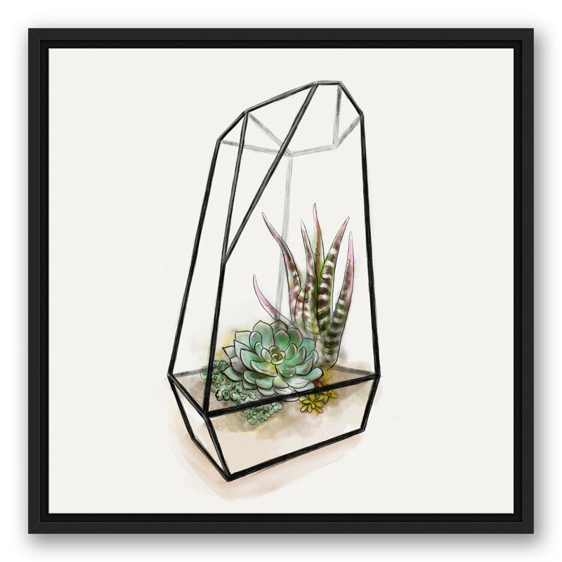 Terrarium, reproduction d'art sur toile, H 13,75 po x l 13,75 po x P 1,75 po