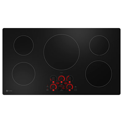 GE Profile 36" Black Smart Cooktop