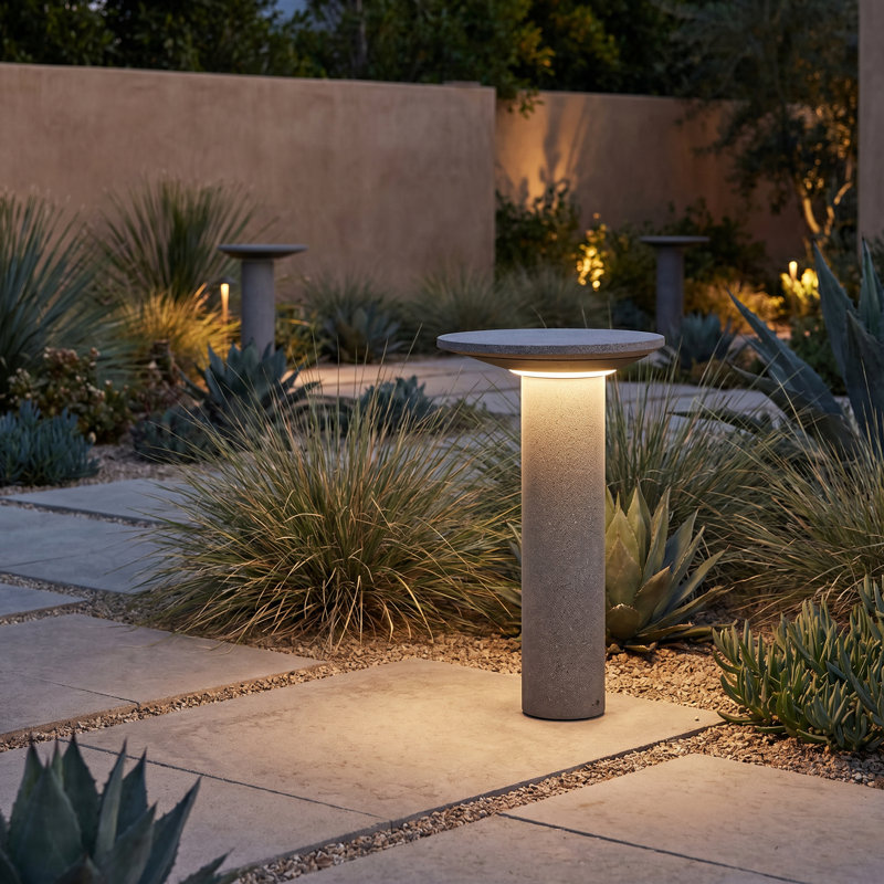 Moal LED Bollard Light, 27.88" H x 17.75" W x 17.75" D