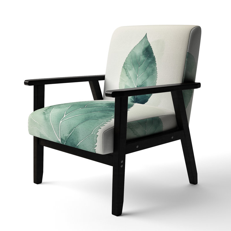 Fauteuil Leaves, Black Square Arms