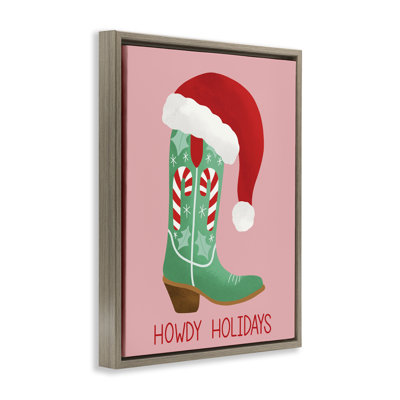 Art mural sur toile flottante Howdy Holidays