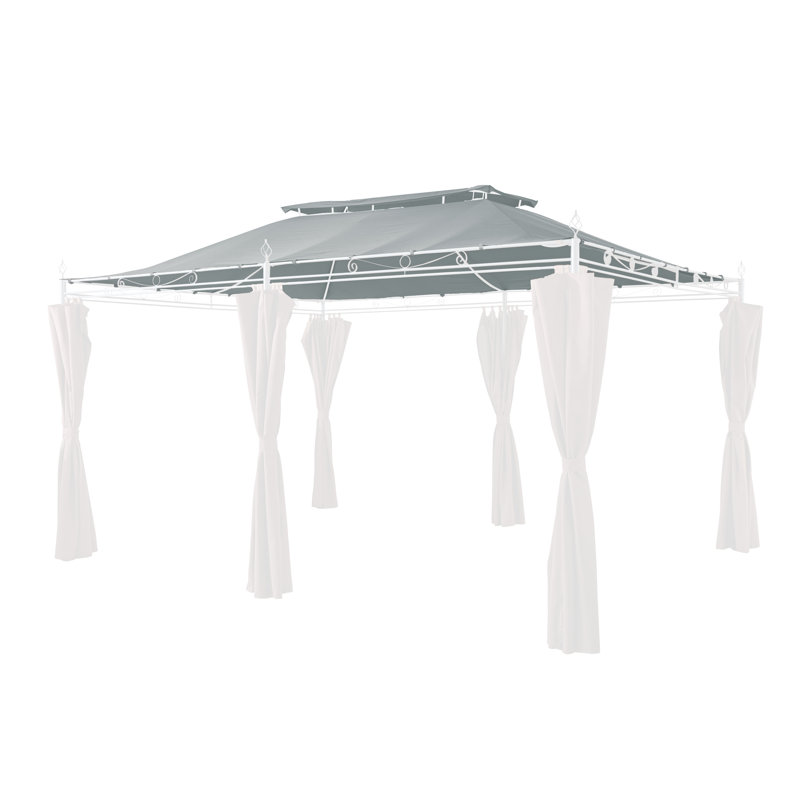 Abreha Dakota Fields Grey Polyester Replacement Canopy for Gazebo