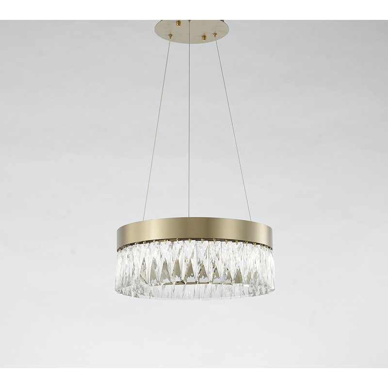 Lustre moderne en cristal 1 lumière DEL