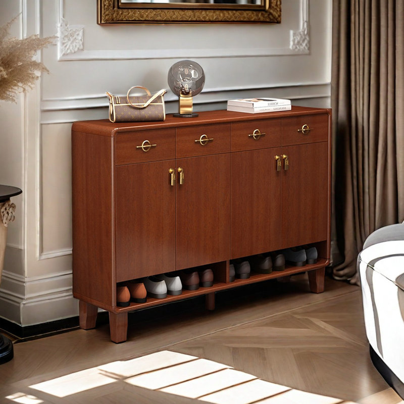 Solid Wood Shoe Storage Cabinet