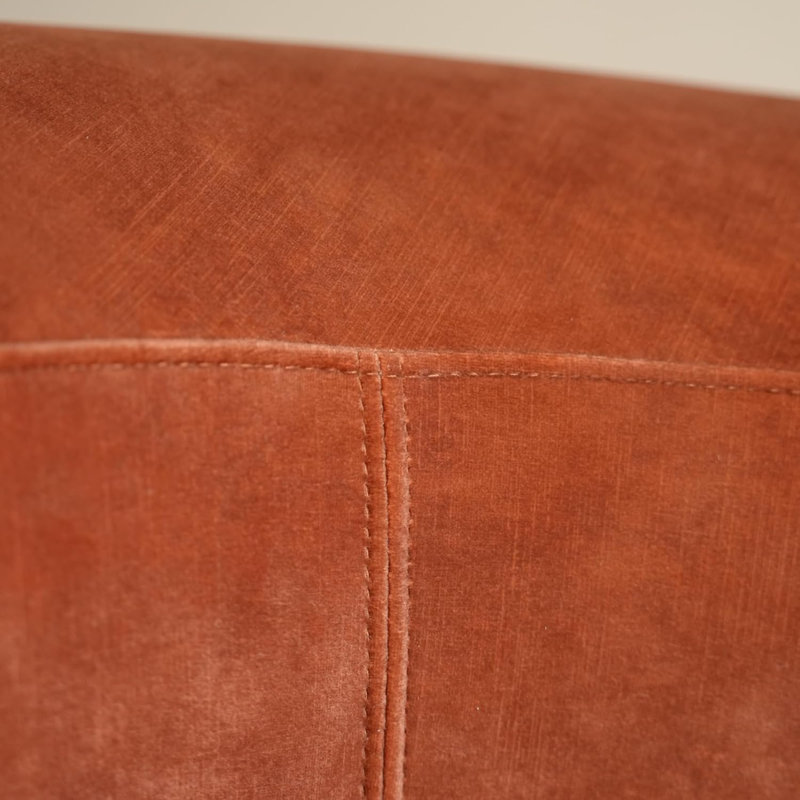 Fauteuil d'appoint à dossier courbé en velours, Brown, 1 Pack