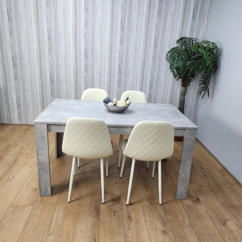 Marniqua 4 - Person Dining Set, Cream