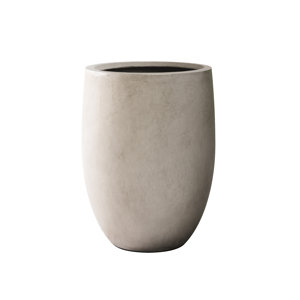 Kante 21.7"H Weathered Concrete Tall Planter, Large Outdoor Indoor Decorative Pot With Drainage Hole And Rubber Plug, Modern Round Taper Style For Home And Garden