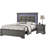 Modern Grey Transitional Wooden Nightstand Bedside Table 2X Drawers Bedroom Furniture