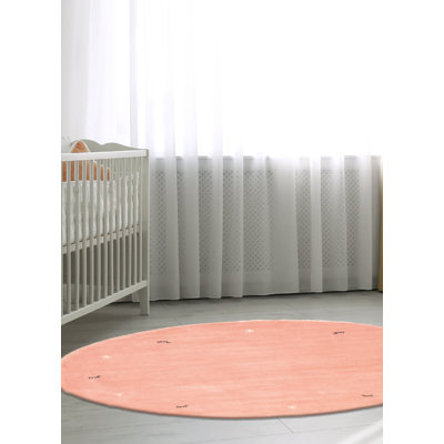 Tapis rose Kashkuli Gabbeh 3 pi 11 po x 3 pi 11 po