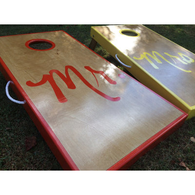 10 Piece Mr. and Mrs. Custom Cornhole Board Set