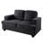Modern Velvet Loveseat, Comfortable 2 Seater Couch With Deep Seating And High-Density Foam, Loose Back Cushions, Wide Arms, Living Room Furniture For Home, Apartment, Office, Black-300469974