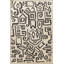 Tapis noir à motif abstrait noir-2022268118