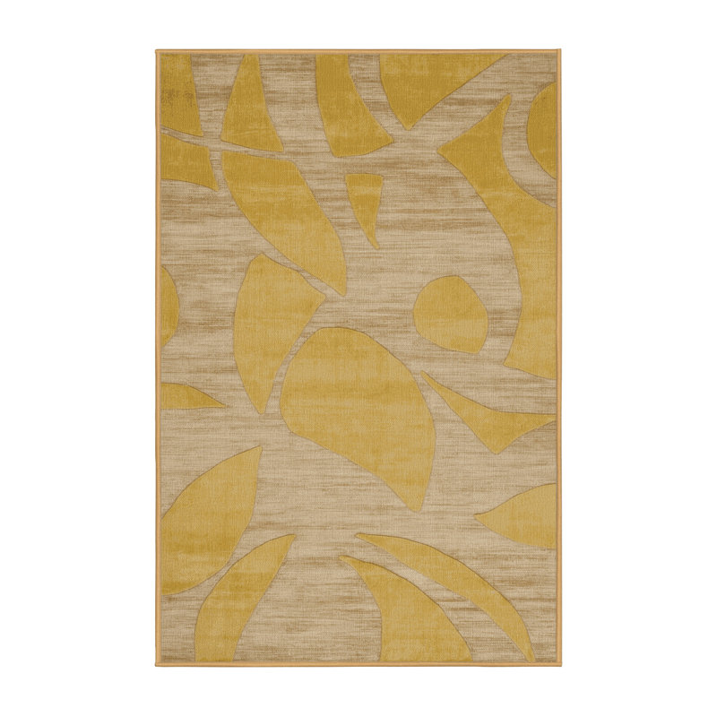 Tapis abstrait lavable à la machine, Rectangle de 5 pi x 8 pi